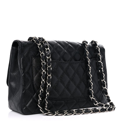 Chanel Caviar Quilted Jumbo Single Flap Black 3 of 24