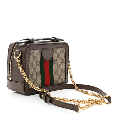 Gucci GG Supreme Monogram Mini Ophidia Top Handle Shoulder Bag Brown 3 of 11