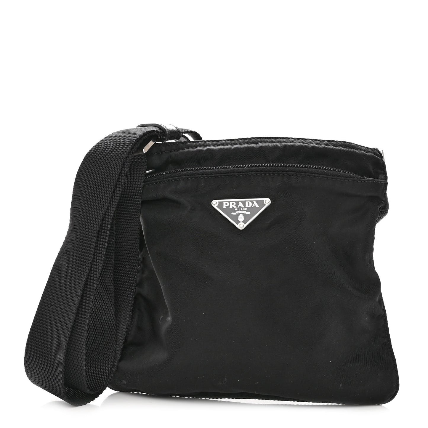 Tessuto Nylon Crossbody Bag Black