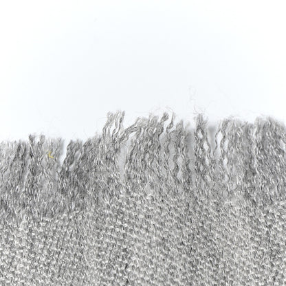 Chanel Cashmere Silk CC Heart Scarf Grey 7 of 9