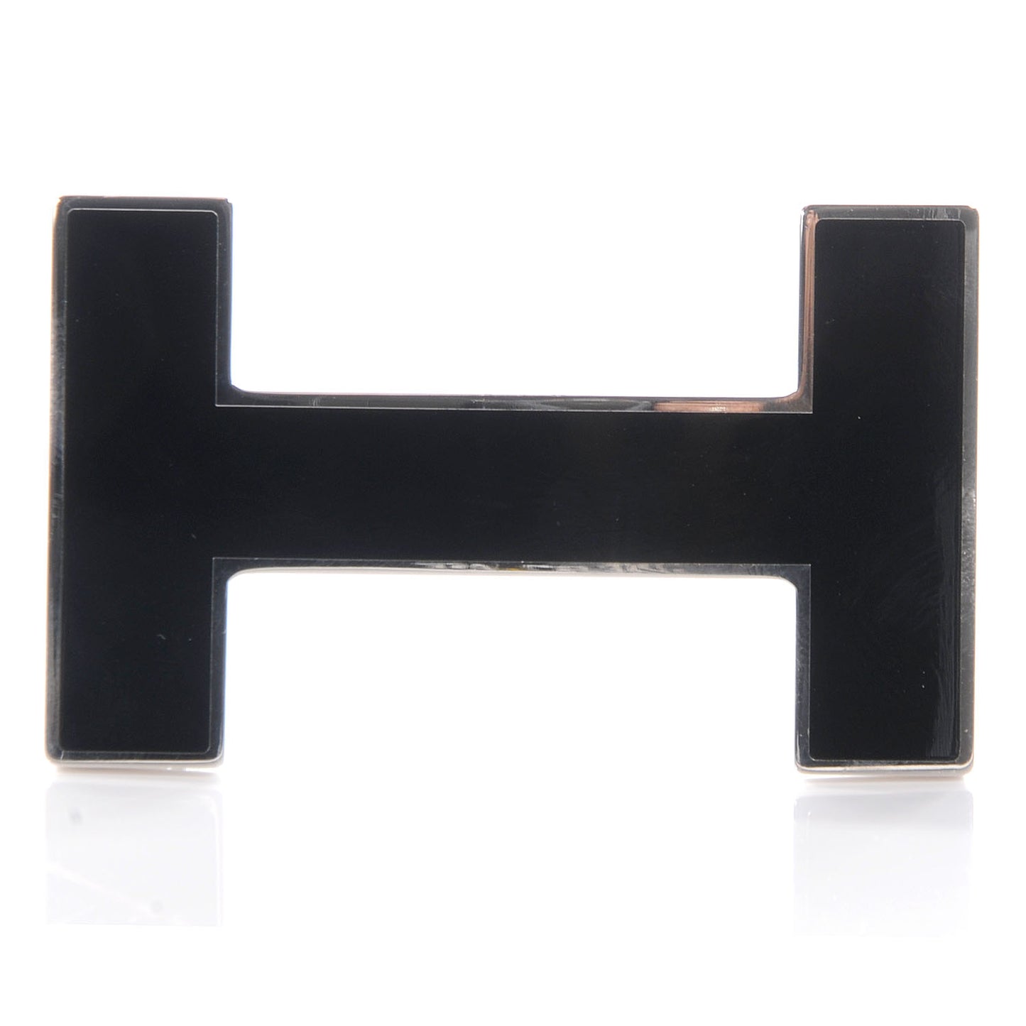 Quizz Enamel H Belt Buckle Black
