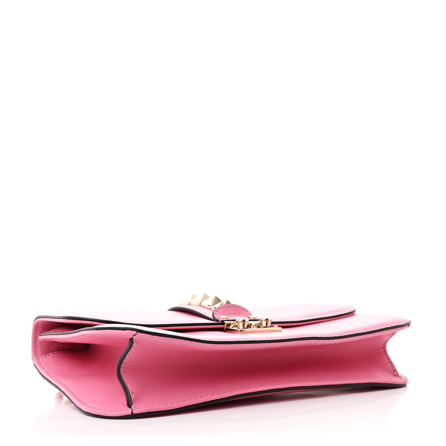Valentino Garavani Vitello Medium Glam Lock Rockstud Flap Ninphea 4 of 9