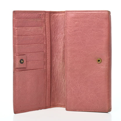 Balenciaga Agneau Classic Hardware Money Wallet Rose Bruyere 5 of 17