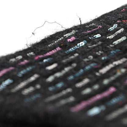 Chanel Wool Alpaca CC Coco Chanel Scarf Charcoal Multicolor 6 of 6