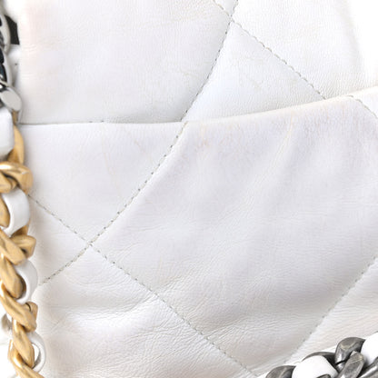 Chanel Goatskin Quilted Medium Chanel 19 Flap White 11 of 15