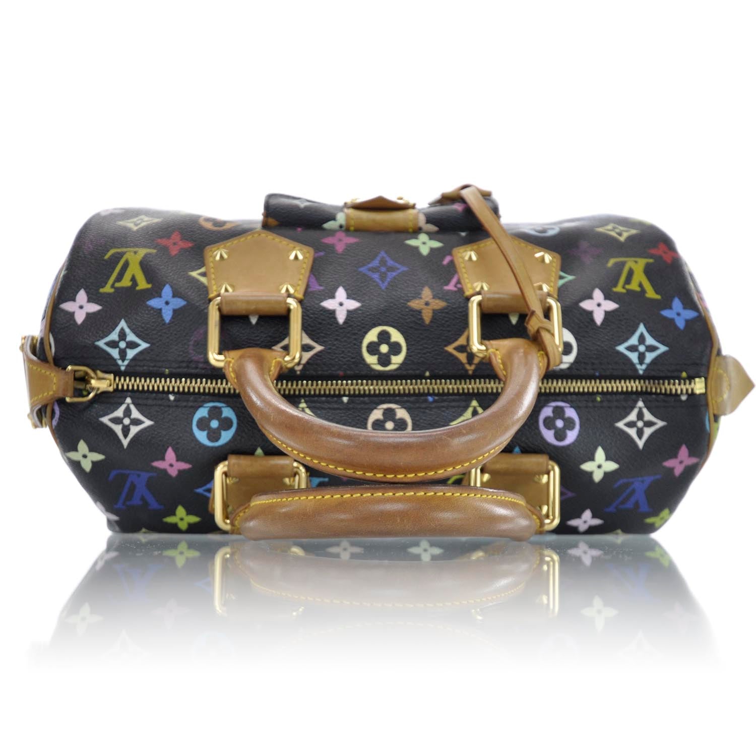Louis Vuitton Monogram Multicolor Speedy 30 Black 4 of 11