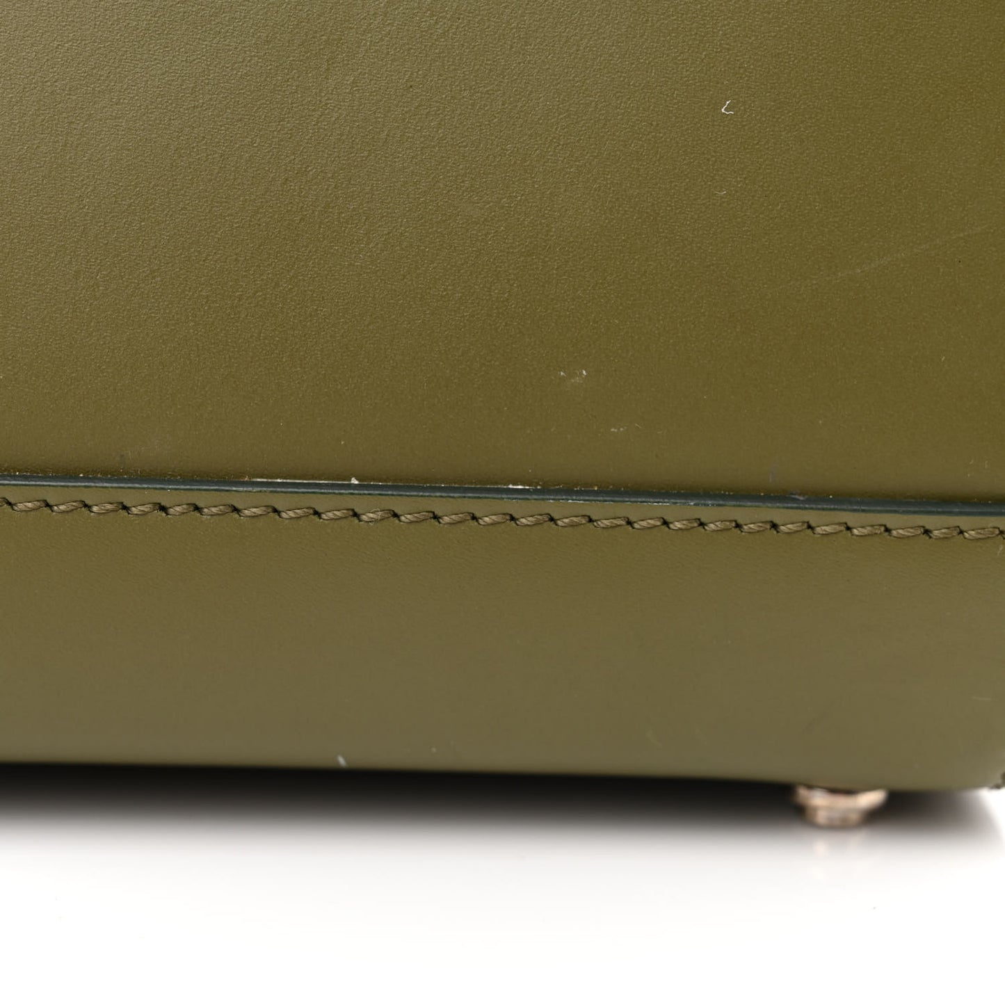 Smooth Calfskin Small Horizon Satchel Khaki