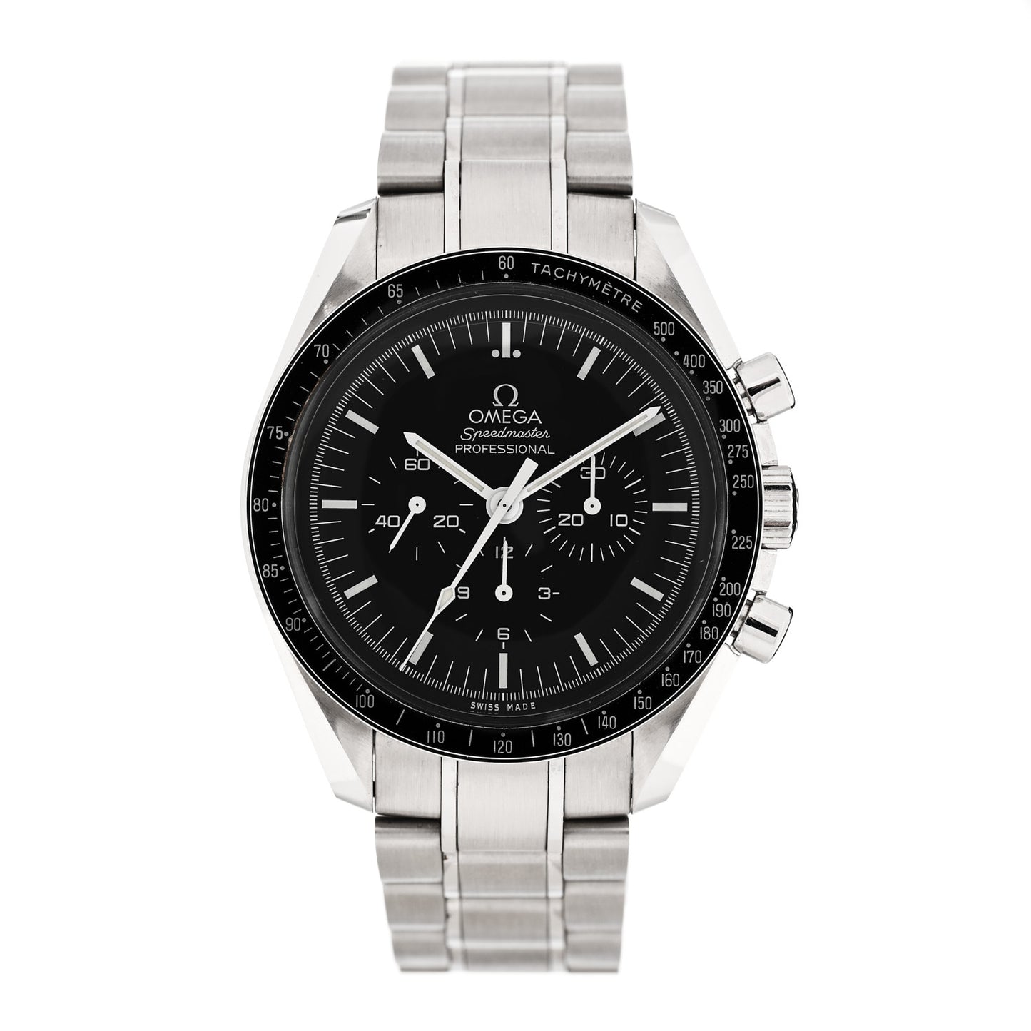 Stainless Steel 42mm Speedmaster Moonwatch Professional Chronograph Manual Winding Watch Black 311.30.42.30.01.005