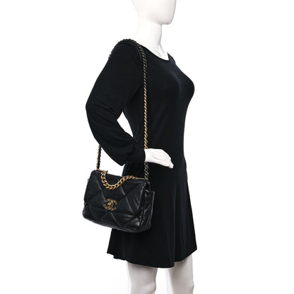 Chanel Lambskin Quilted Medium Chanel 19 Flap Black 2 of 10