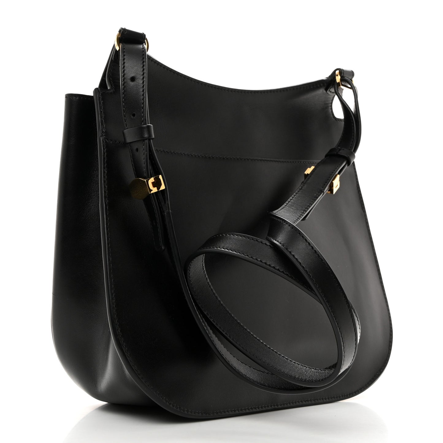 Smooth Calfskin Hunting Bag 11 Black