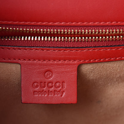 Gucci Calfskin Small Sylvie Shoulder Bag Hibiscus Red 7 of 12