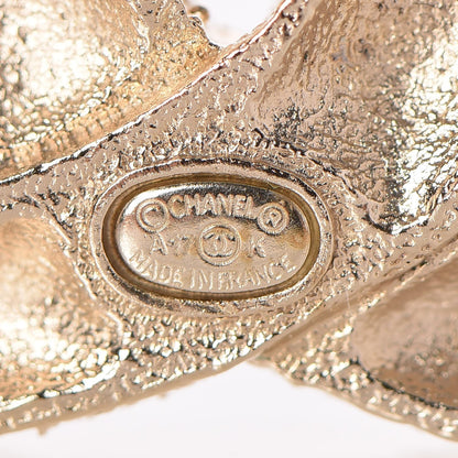 Chanel Crystal CC Brooch Gold 4 of 5