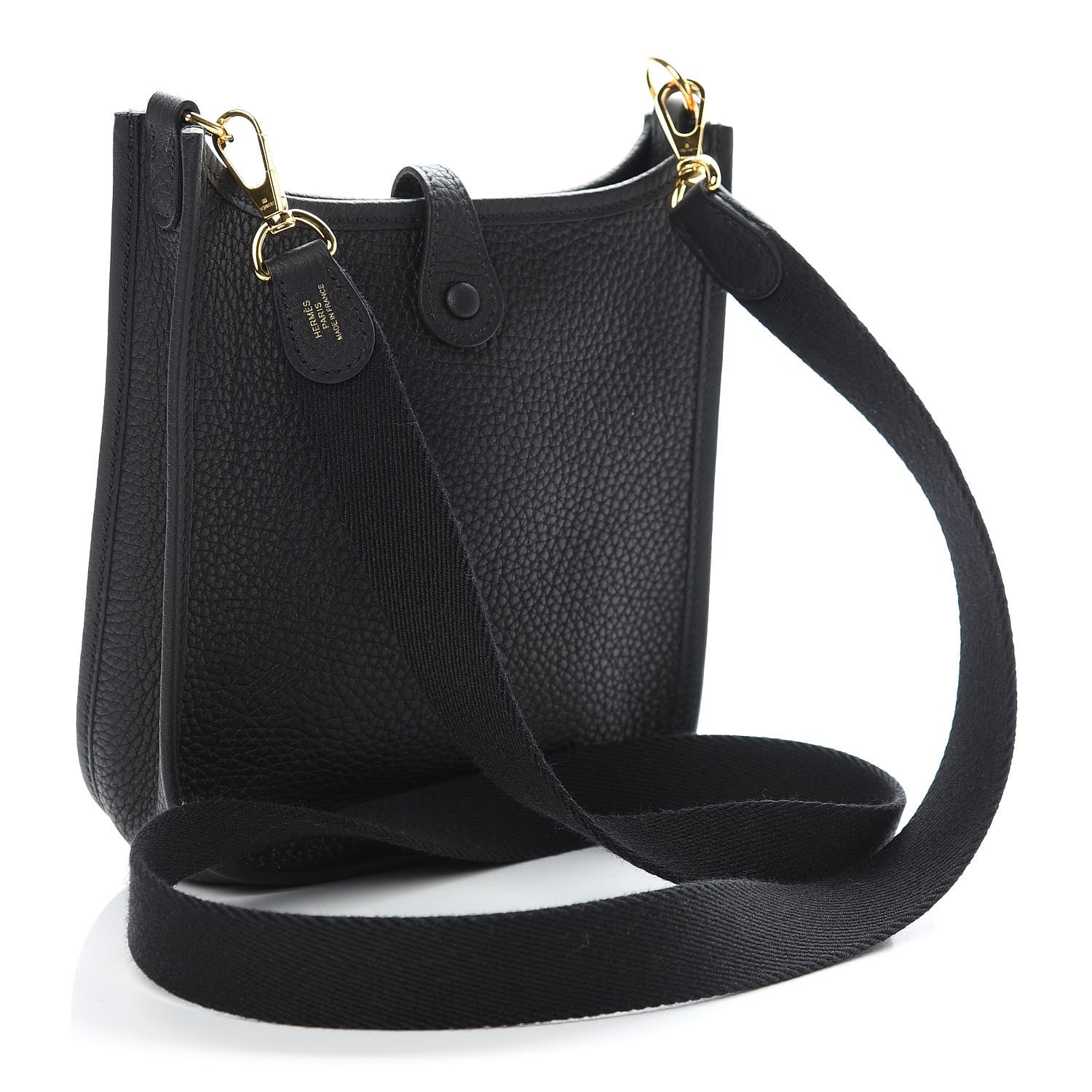 Hermes Taurillon Clemence Evelyne TPM Black 3 of 11