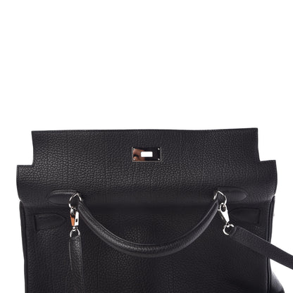 Hermes Fjord Horseshoe Kelly Retourne 40 Black Rouge H 12 of 33