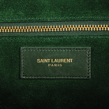 Saint Laurent Calfskin Classic Duffle 12 Green 6 of 7