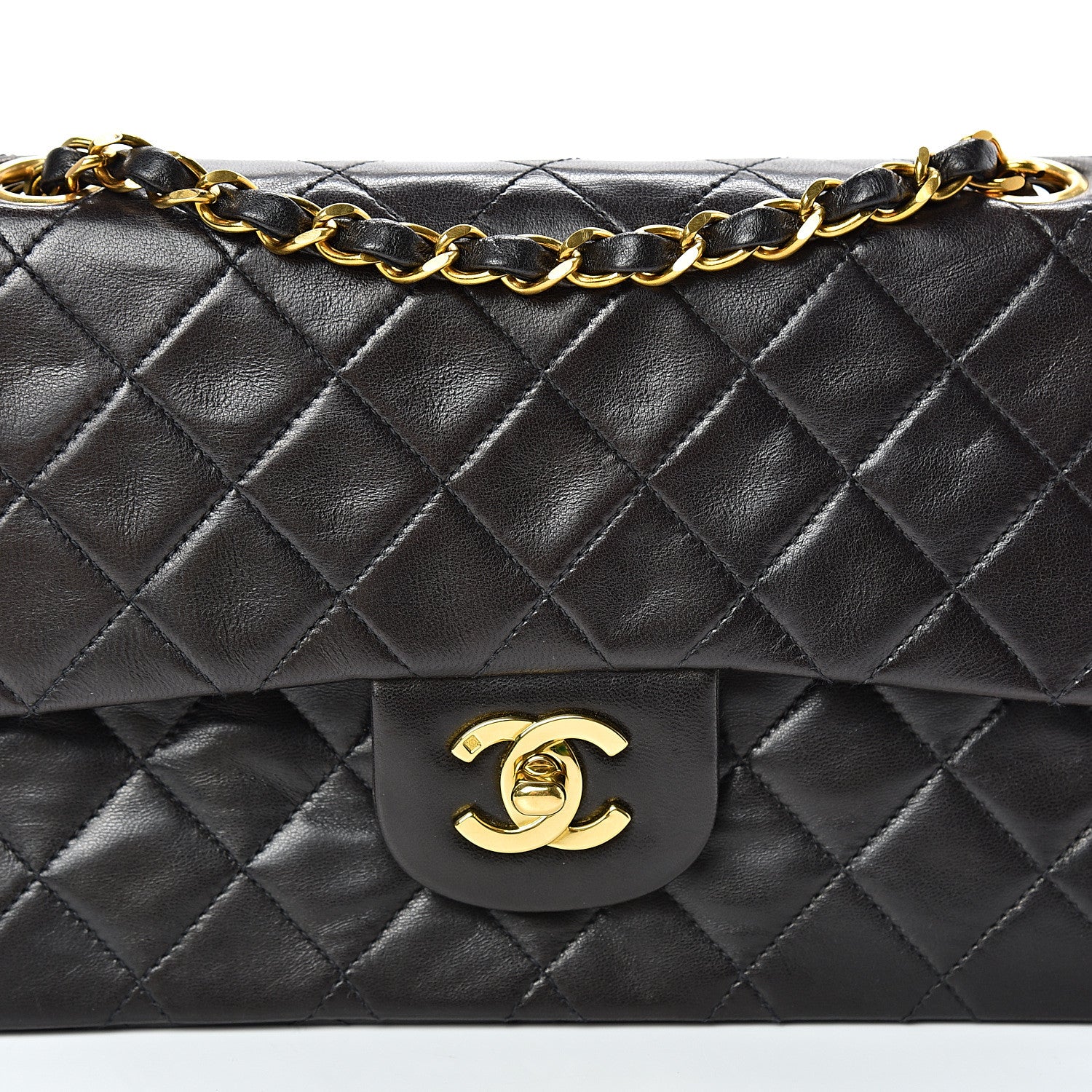 Chanel Lambskin Quilted Small Double Flap Black 8 of 15