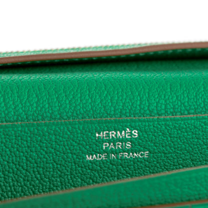 Hermes Chevre Mysore Bearn Gusset Wallet Menthe 6 of 7