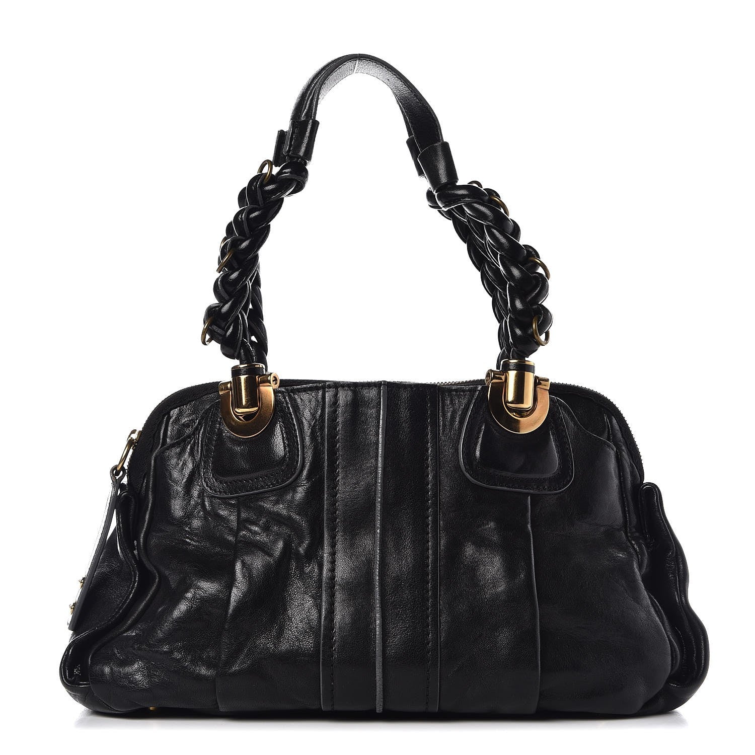 Chloe Lambskin Heloise Satchel Black 1 of 19