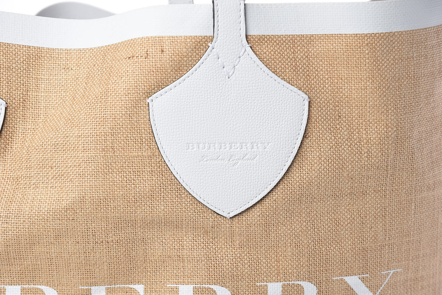 Raffia Logo Print The Giant Reversible Tote Bag Chalk White
