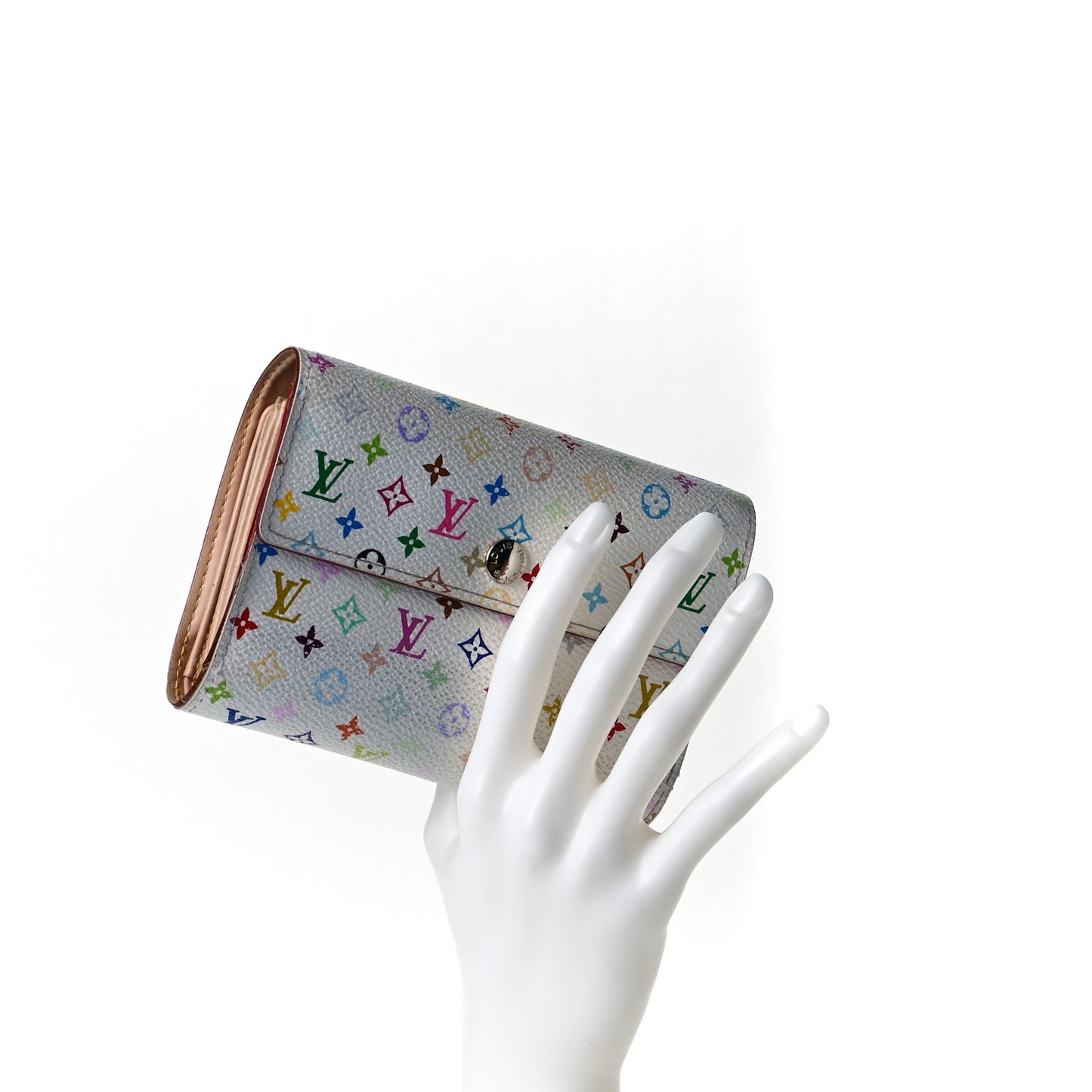 Monogram Multicolor Alexandra Wallet White