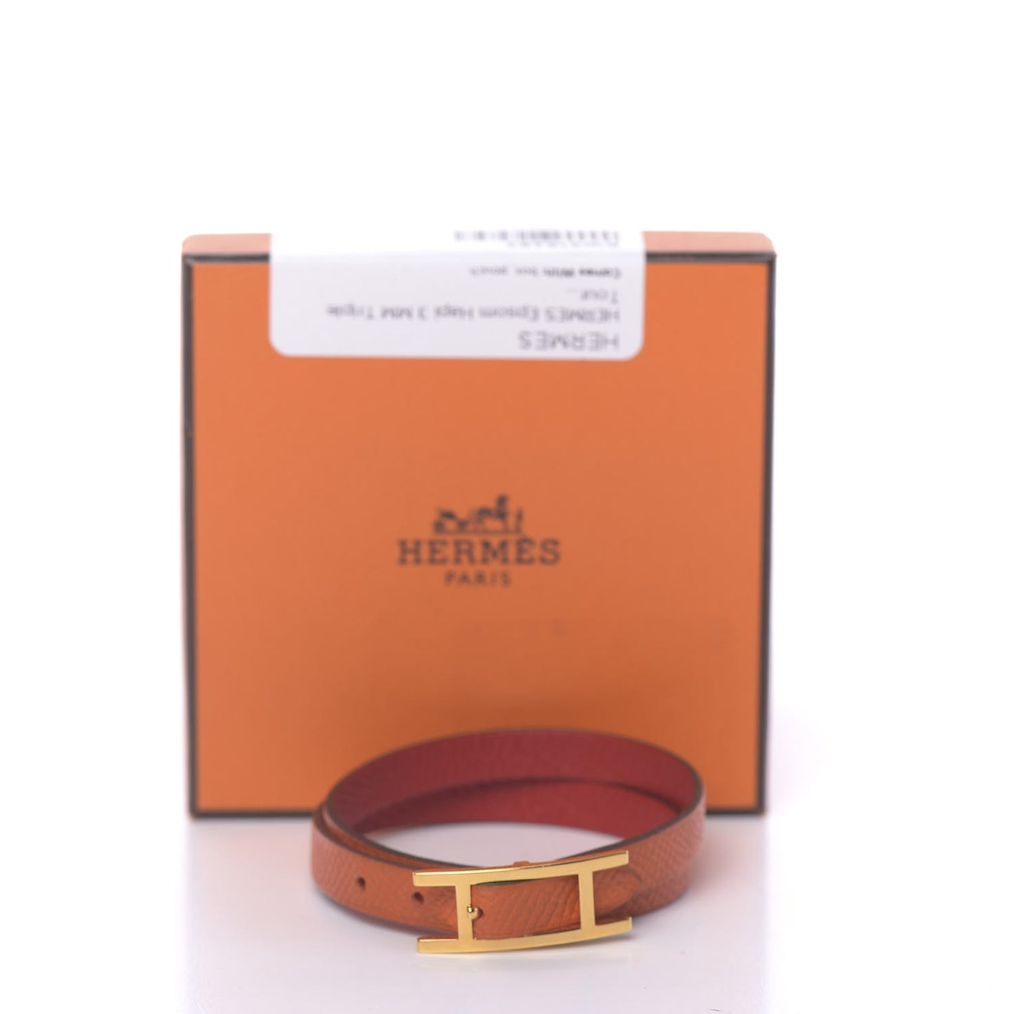 Epsom Behapi Double Tour Bracelet S Rouge Casaque Orange