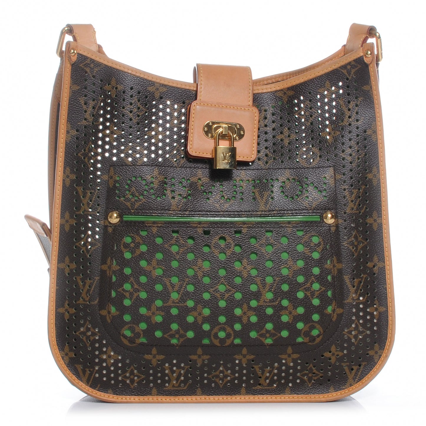 Monogram Perforated Musette Green