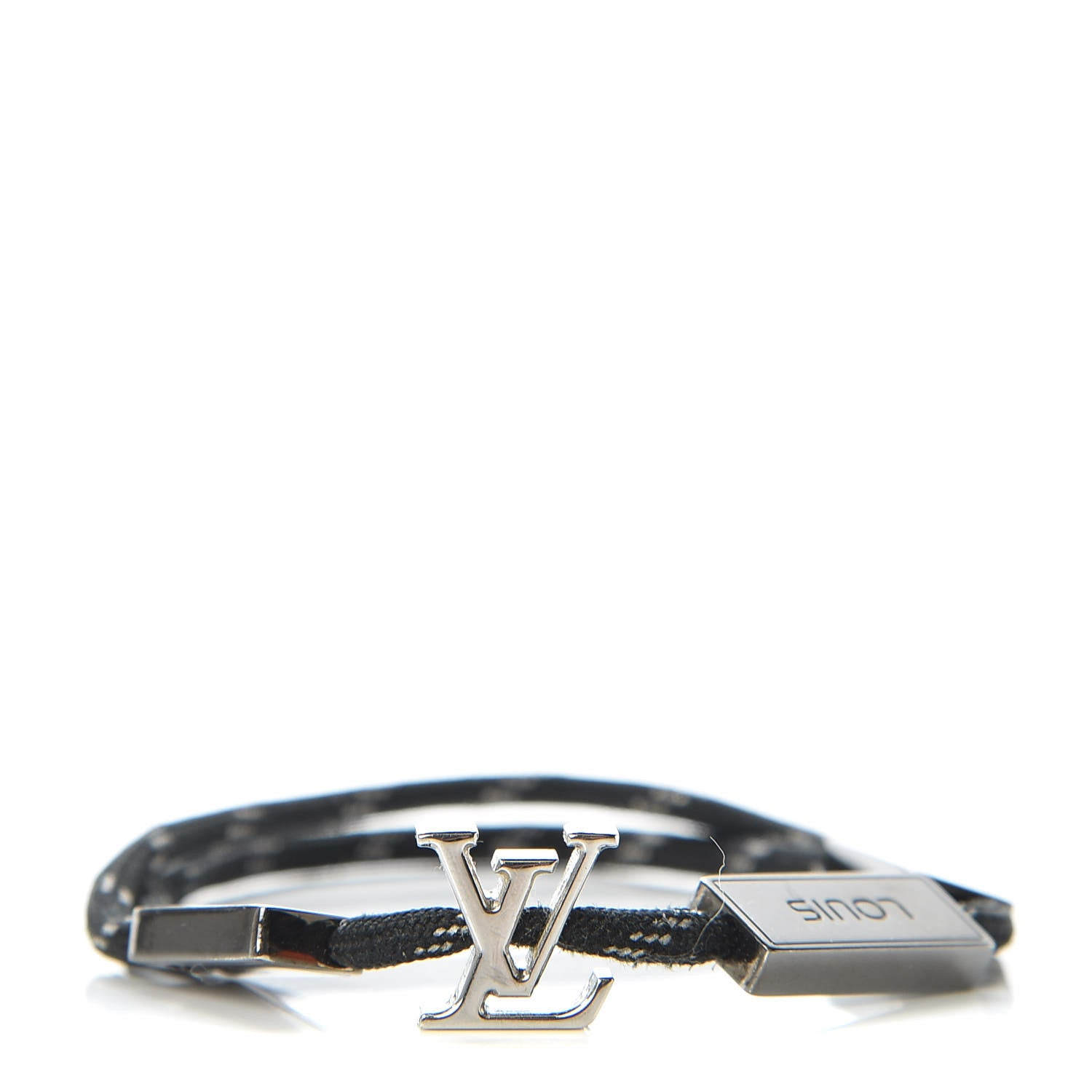 Louis Vuitton Nylon LV Satellite Bracelet M Black 1 of 8