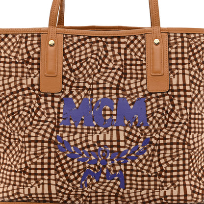 MCM Visetos Medium Liz Reversible Shopper Tote Cognac 10 of 16