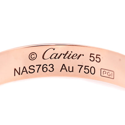 Cartier 18K Pink Gold 3.5mm LOVE Wedding Band Ring 55 7.25 4 of 5