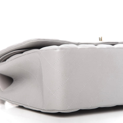 Chanel Caviar Quilted Jumbo Double Flap Grey 7 of 9