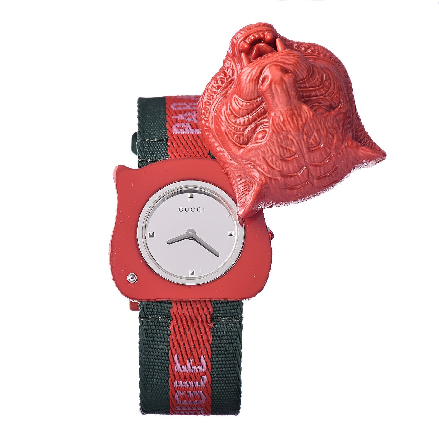 Stainless Steel Nylon 32mm Le Marche Des Merveilles Tiger Quartz Watch Red