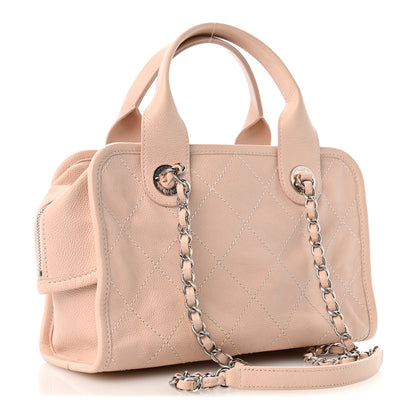 Chanel Caviar Quilted Small Deauville Bowling Bag Light Pink 3 of 13