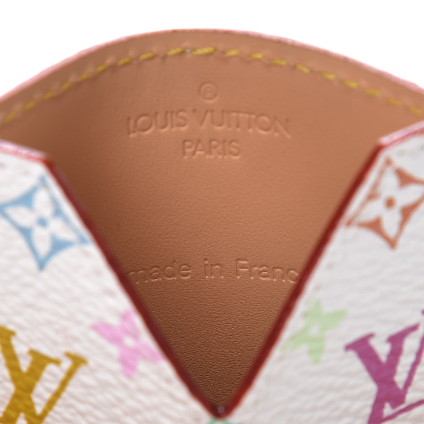 Monogram Multicolor Mirror and Case Pouch White