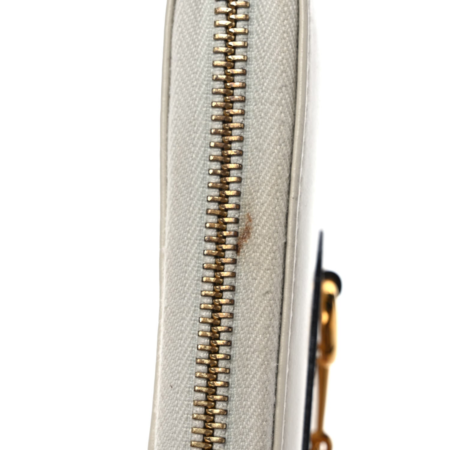 Gucci Boarded Plutone Calfskin Horsebit 1955 Zip Around Wallet Mystic White 7 of 7