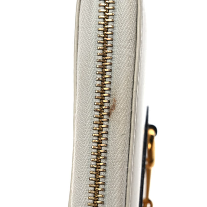 Gucci Boarded Plutone Calfskin Horsebit 1955 Zip Around Wallet Mystic White 7 of 7