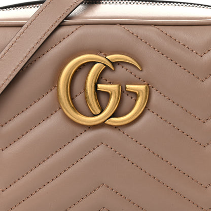 Gucci Calfskin Matelasse Small GG Marmont Chain Shoulder Bag Porcelain Rose 8 of 11