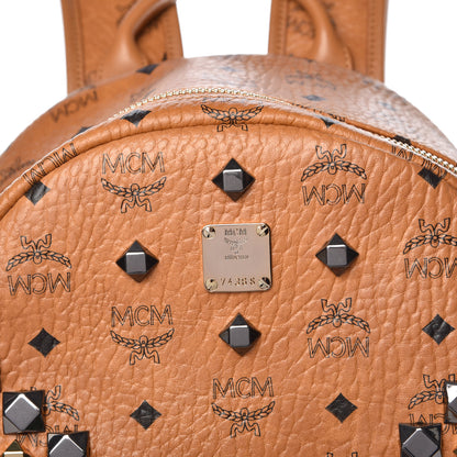 MCM Visetos Studded Medium Stark M Backpack Cognac 8 of 12