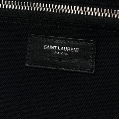 Saint Laurent Linen Calfskin Rive Gauche Tote Black 6 of 17