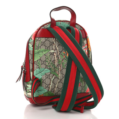 Gucci GG Supreme Monogram Tian Web Small Day Backpack Beige Multicolor Red 3 of 8