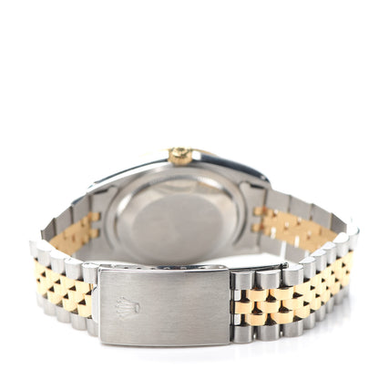 Rolex Stainless Steel 18K Yellow Gold Diamond 36mm Oyster Perpetual Datejust Watch Champagne 16233 3 of 5
