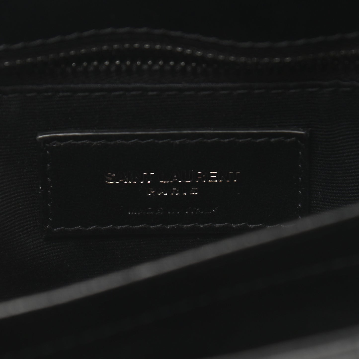 Calfskin Y Quilted Monogram Toy Loulou Crossbody Bag Black