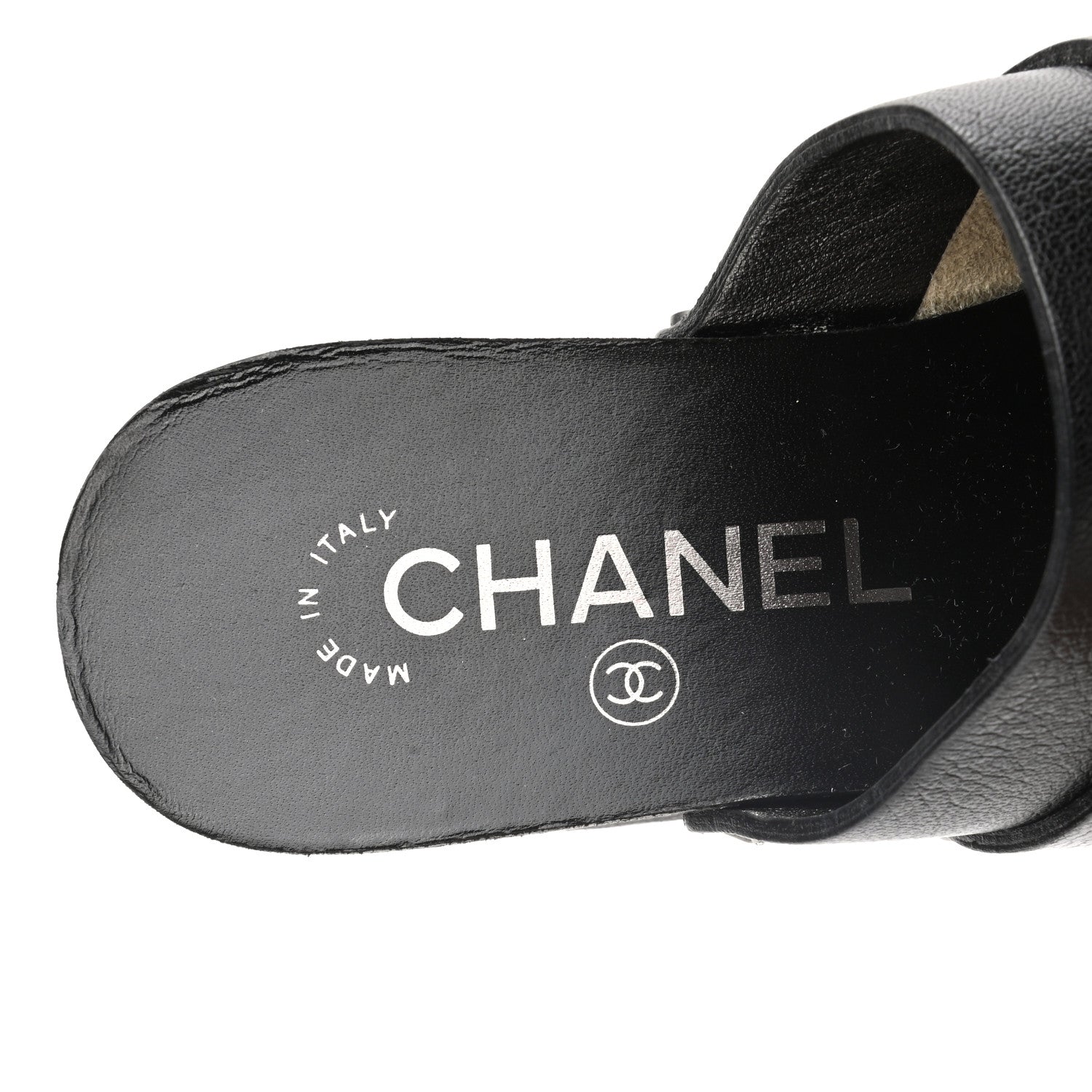 Chanel Calfskin CC Lucky Charms Studded Clogs 35 Black 5 of 8