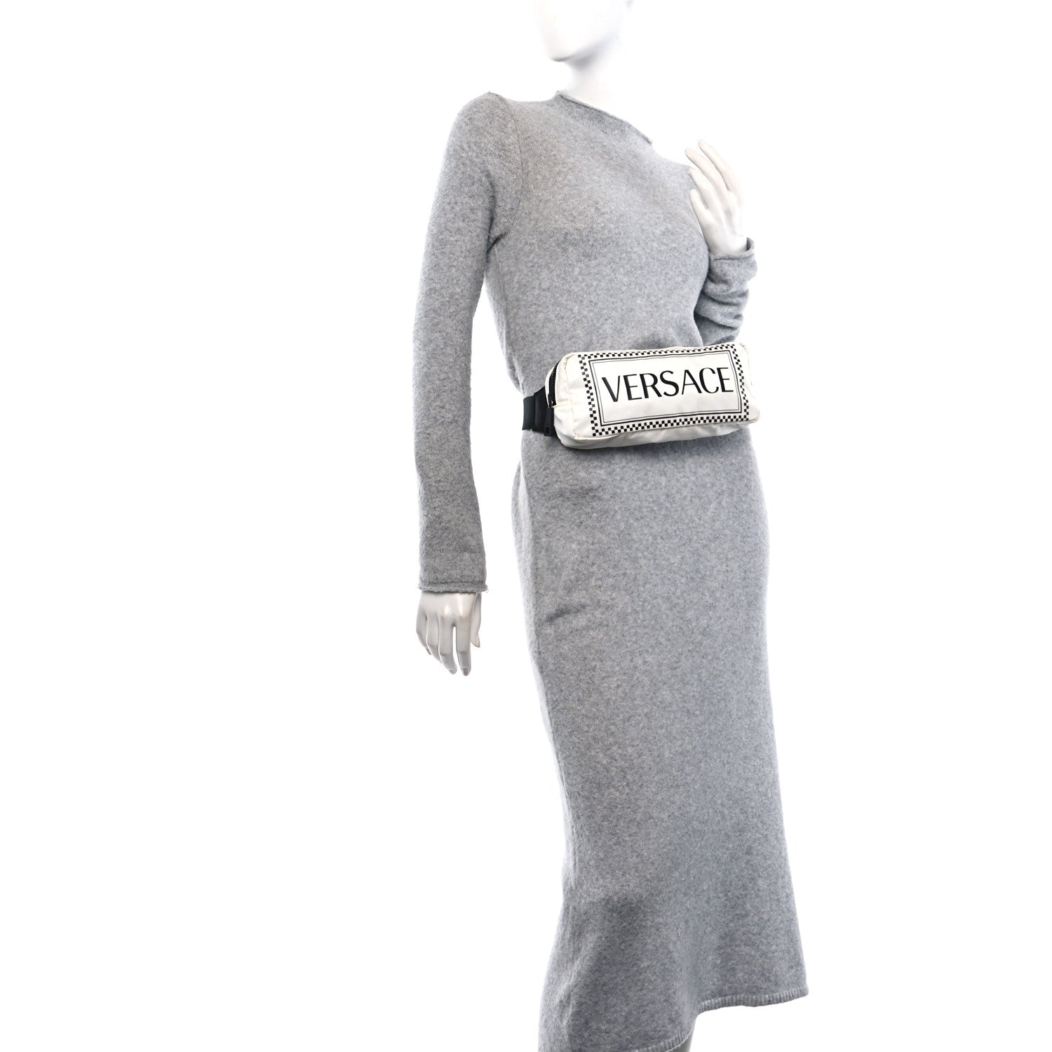 Versace Nylon Logo Two Tone Belt Bag White 2 of 10