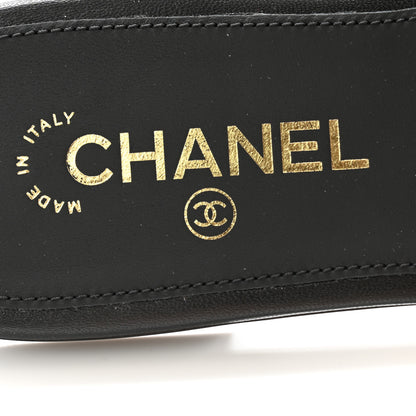 Chanel Lambskin Quilted Turnlock Flat Mules 39.5 Black 6 of 9