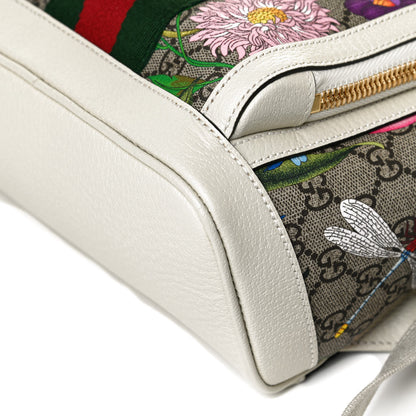 Gucci GG Supreme Monogram Flora Web Small Ophidia Day Backpack White 12 of 16