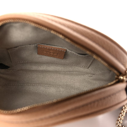 Gucci Pebbled Calfskin Mini Soho Chain Bag Camelia 5 of 9
