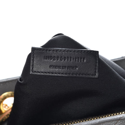 Saint Laurent Grain De Poudre Matelasse Chevron Monogram Shopping Bag Fog 7 of 11