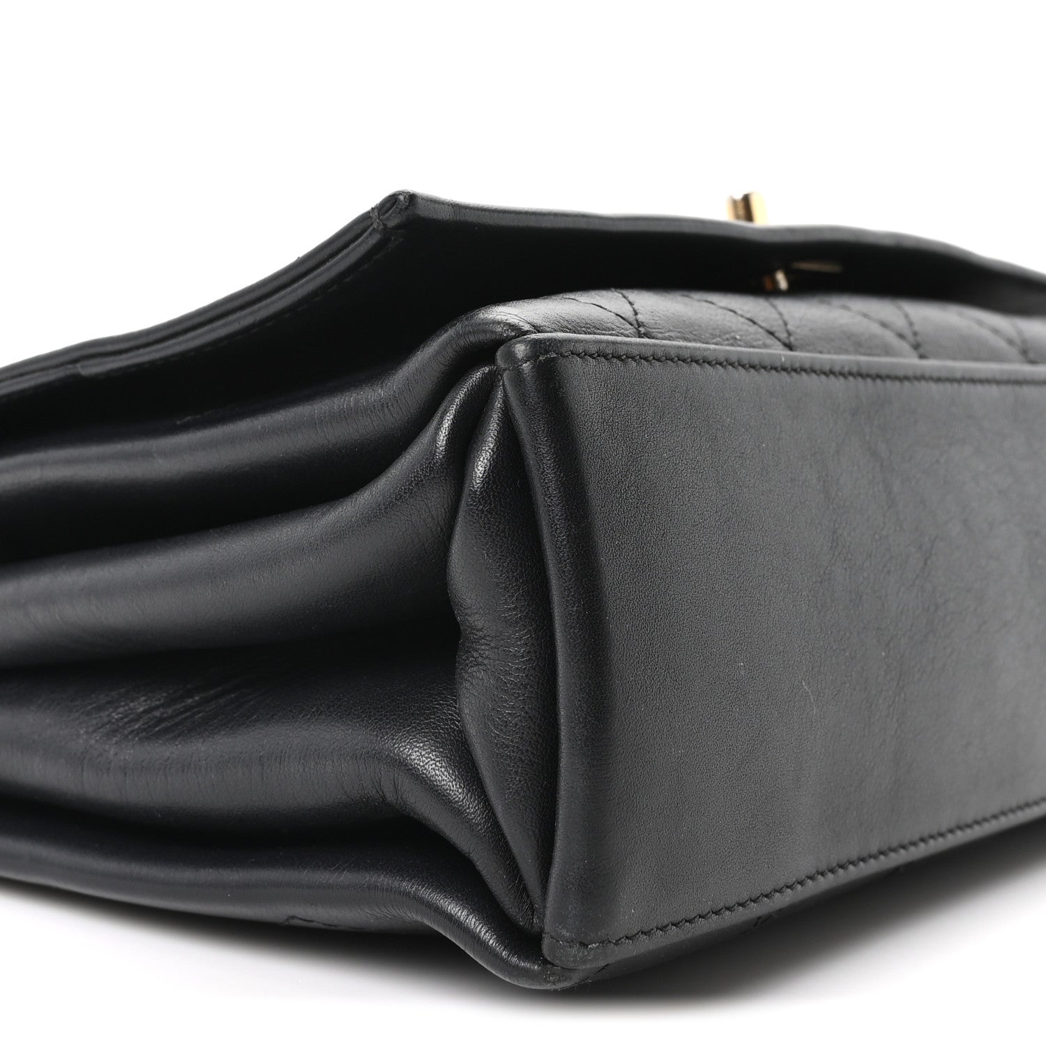Chanel Calfskin Stitched Large Flap Black 9 of 10