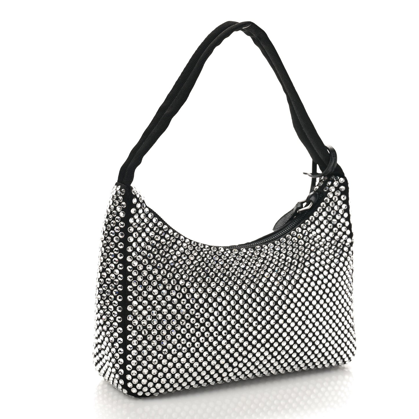 Satin Crystal Mini Re-Edition 2000 Bag Cristal