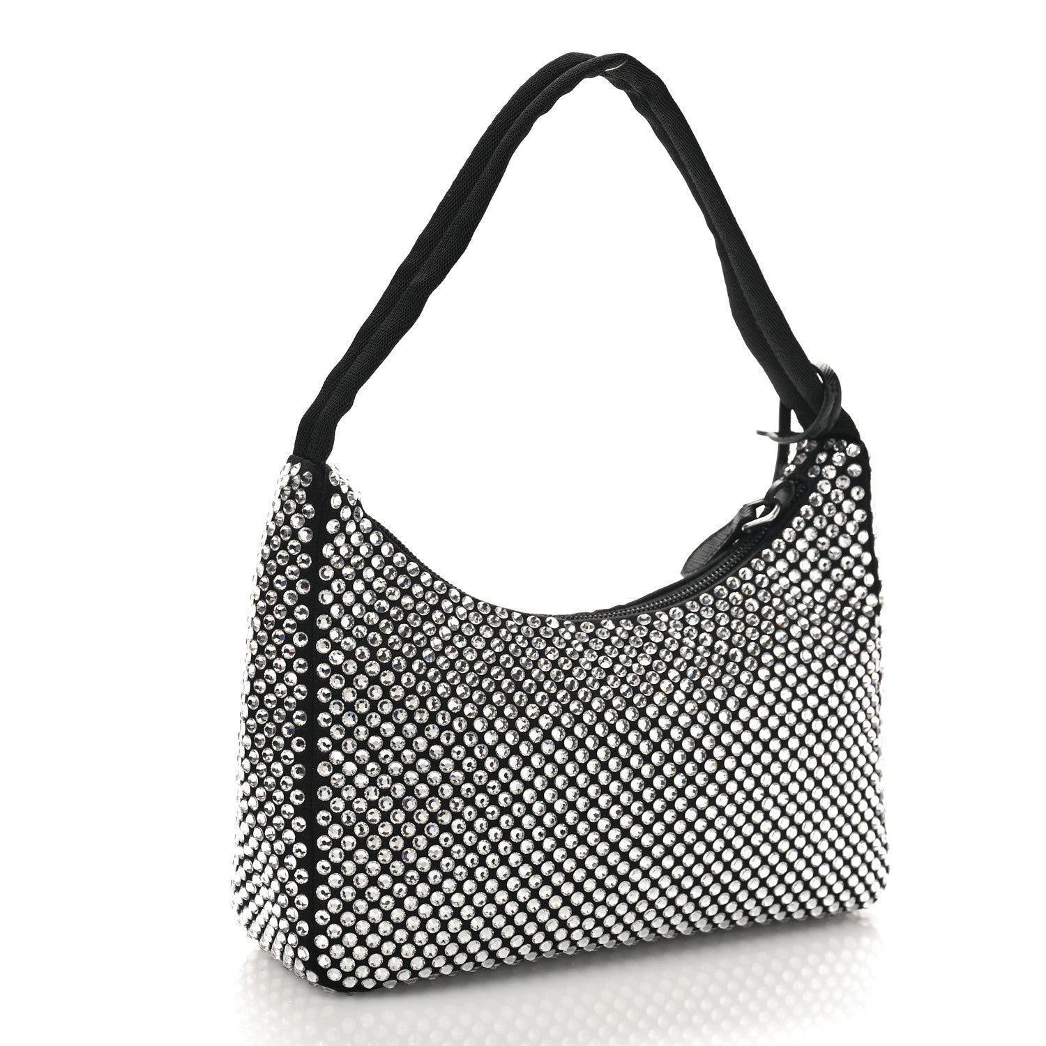 Prada Satin Crystal Mini Re-Edition 2000 Bag Cristal 3 of 9
